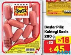 BEŞLER PİLİÇ KOKTEYL SOSİS 280 G